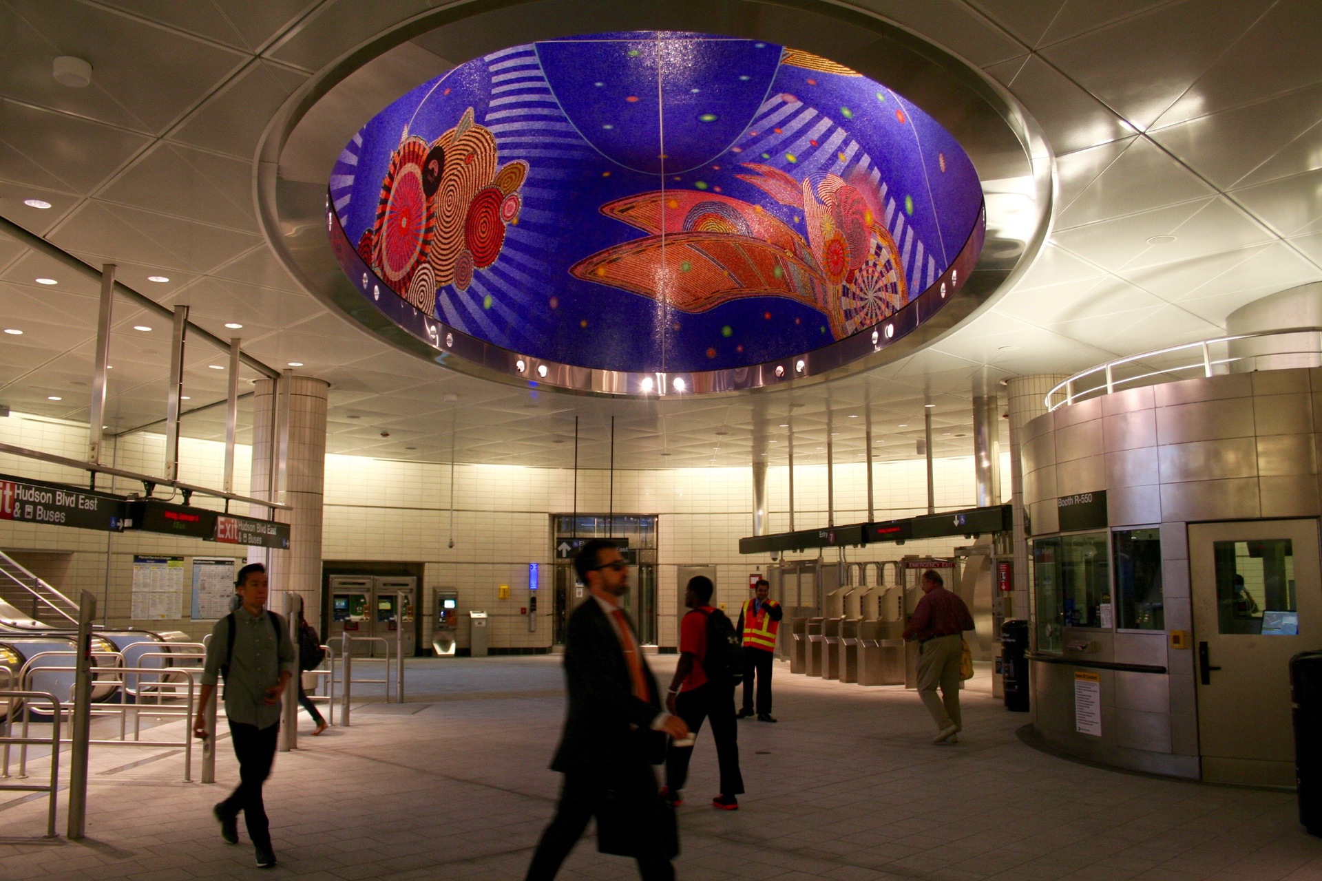 MTA, New York City subway - artist Xenobia Bailey, with Miotto Mosaic Art Studios inc.